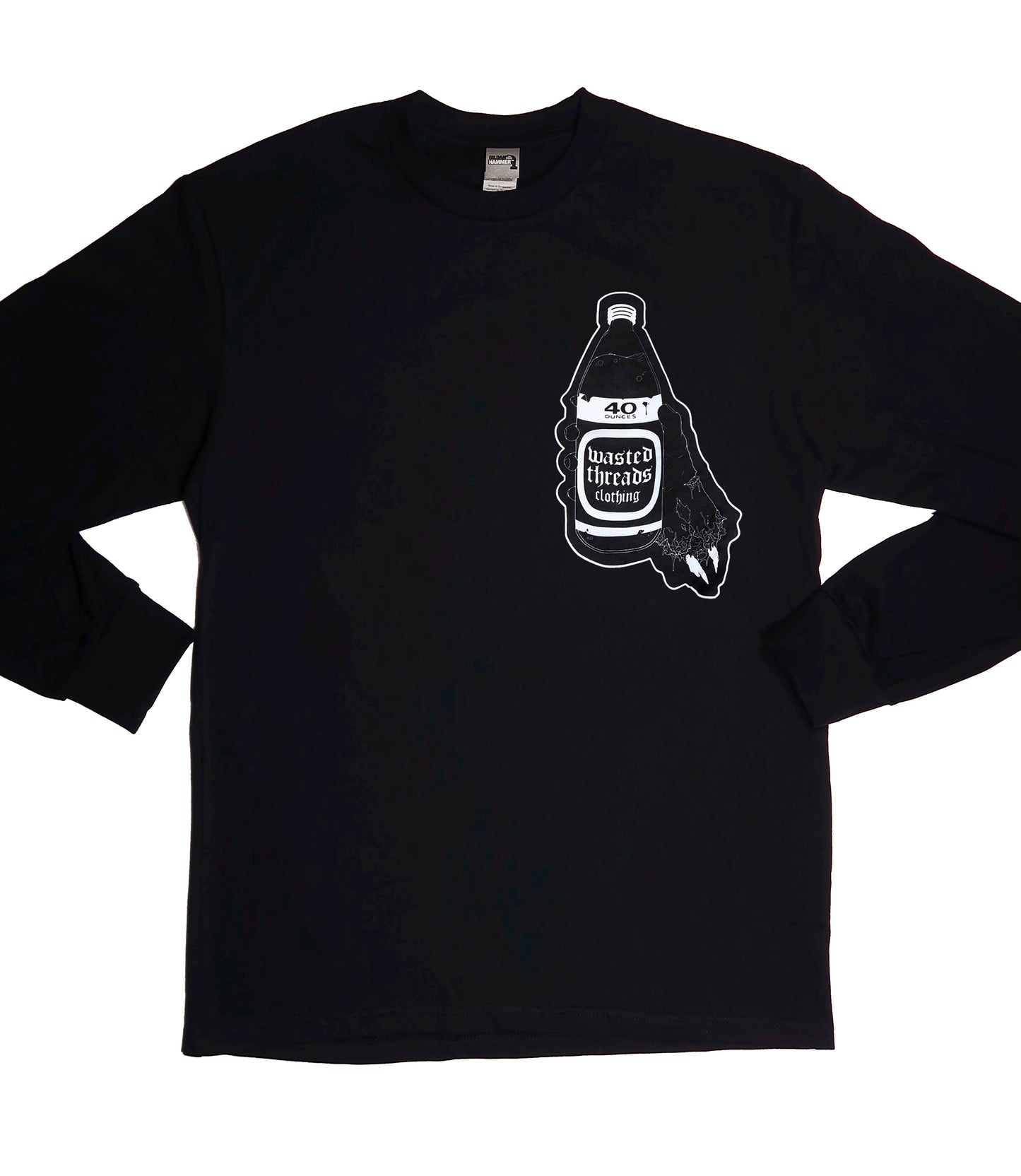 Wasted Logo V.2 - Black Long Sleeve