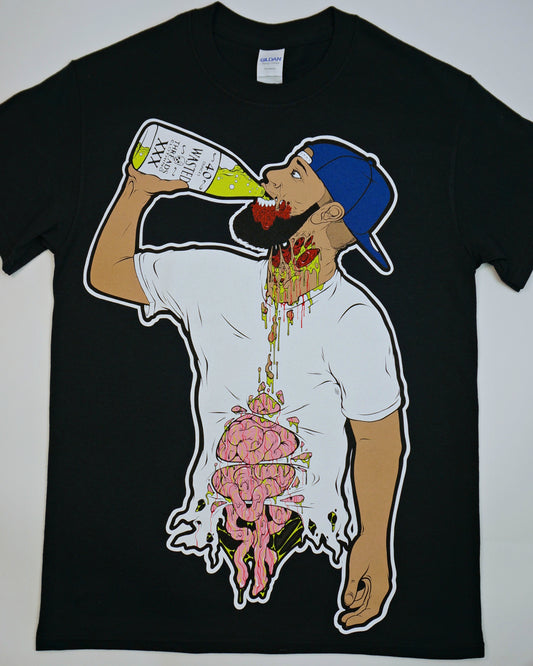 ringspun horror shirt tee zombie shirt graphic street style tshirt flannel hot topic supreme dirty ghetto kids 40s & shorties dope cool trendy white black thick good quality best cotton tee shirt that doesn't shrink 40ounce billie eilish clothes wasted threads clothing by alecs funky fresh