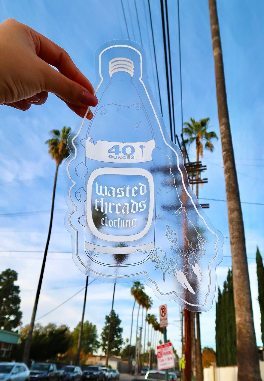 The Big Clear Wasted Logo Sticker