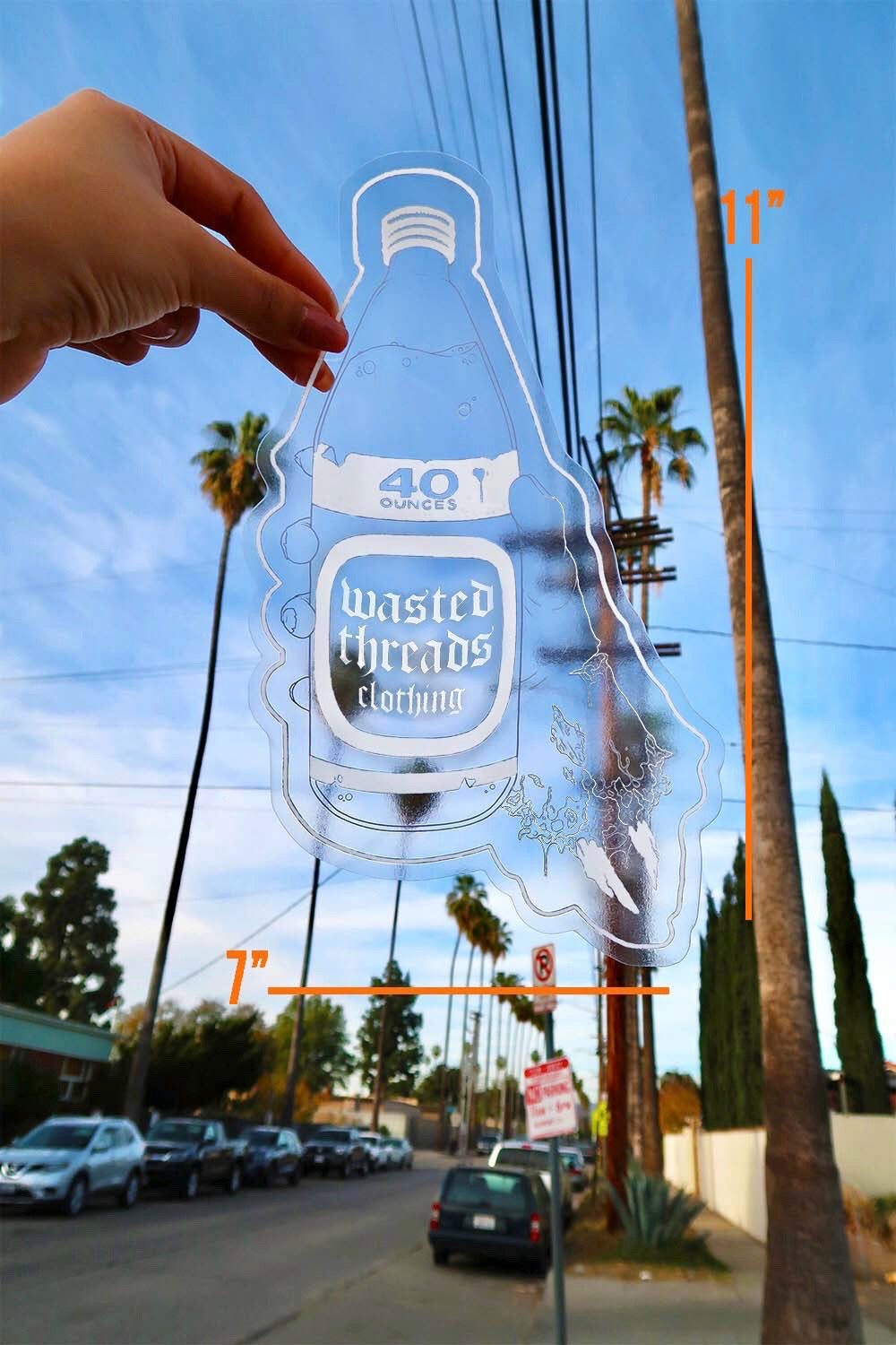 The Big Clear Wasted Logo Sticker