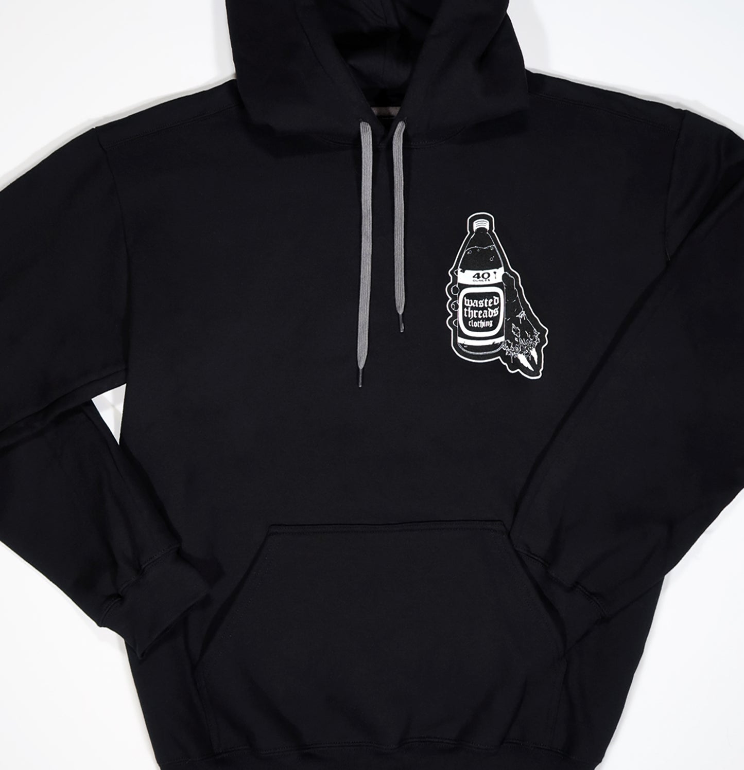 Wasted Logo - Black Hoodie
