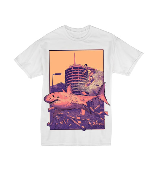 Locals Only Synthwave Purple - White Tee (PREORDER)