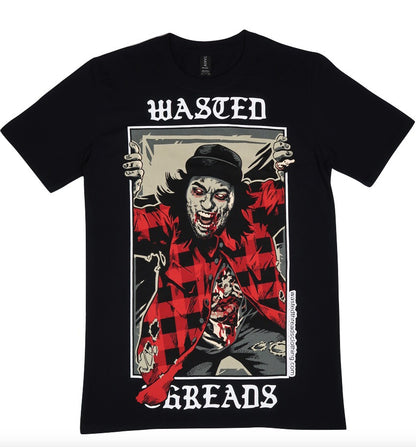 ringspun horror tee zombie shirt graphic street style tshirt flannel hot topic supreme dirty ghetto kids 40s & shorties dope cool trendy white black thick good quality best cotton tee shirt that doesn't shrink 40ounce wasted threads clothing by alecs funky fresh
